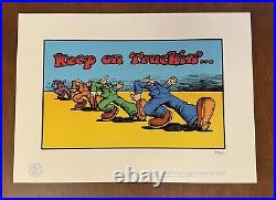 Robert R Crumb Keep On Truckin Art Print Poster #/300 Grateful Dead Psychedelic