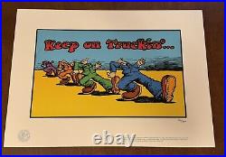 Robert R Crumb Keep On Truckin Art Print Poster #/300 Grateful Dead Psychedelic