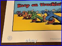 Robert R Crumb Keep On Truckin Art Print Poster #/300 Grateful Dead Psychedelic