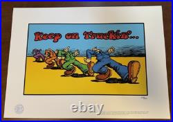 Robert R Crumb Keep On Truckin Art Print Poster #/300 Grateful Dead Psychedelic Robert R Crumb Keep On Truckin Art Print Poster #/300 Grateful Dead Psychedelic