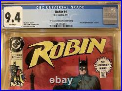 Robin #1 CGC 9.4 Newsstand Edition Rare 2nd Printing 1991 DC Comics Tim Drake