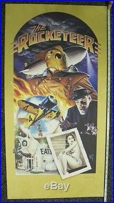 Rocketeer Print / Poster Walt Disney Movie General Ed GOLD Signed & Numbered S
