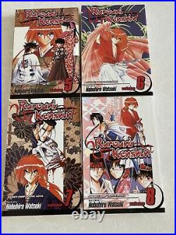 Rurouni Kenshin English Manga Complete Series Volumes 1-28 EUC With poster