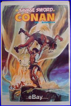 SAVAGE SWORD OF CONAN MARVEL poster 1974 NEAL ADAMS VINTAGE 23x35