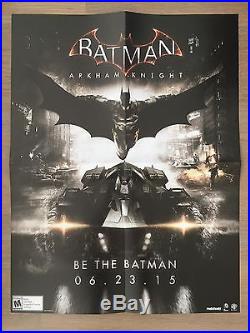 SDCC 2015 DC comics Batman Arkham Knight WB Games D/S Folded Poster 16 x 20.75