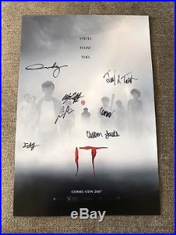 SDCC 2017 Exclusive Signed It Movie Poster Stephen King Stranger Things