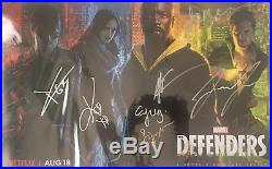SDCC 2017 Marvel's Defenders Exclusive poster signed by cast Sigourney Weaver