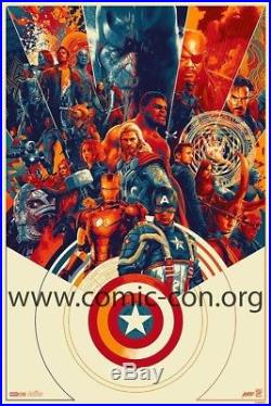 SDCC 2018 Comic Con Mondo Marvel Avengers Exclusive Print Signed by Matt Taylor