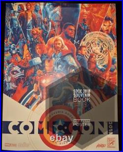 SDCC 2018 MCU Avengers 10th Anniversary Variant Mondo Poster and Souvenir Book