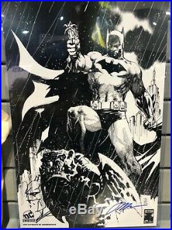 SDCC 2019 DC Universe Batman Print Signed and Sketch Remark by Jim Lee
