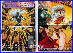 SEE LIST 88pc LOT 1993-1995 COMIC PROMO CARDS SHEETS POSTERS MARVEL FLEER X-MEN+