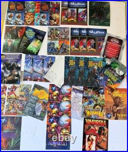 SEE LIST 88pc LOT 1993-1995 COMIC PROMO CARDS SHEETS POSTERS MARVEL FLEER X-MEN+