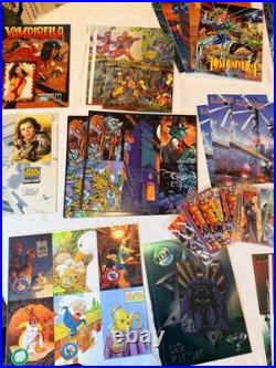 SEE LIST 88pc LOT 1993-1995 COMIC PROMO CARDS SHEETS POSTERS MARVEL FLEER X-MEN+