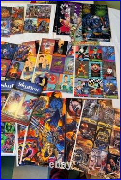 SEE LIST 88pc LOT 1993-1995 COMIC PROMO CARDS SHEETS POSTERS MARVEL FLEER X-MEN+