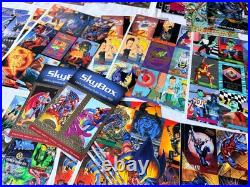 SEE LIST 88pc LOT 1993-1995 COMIC PROMO CARDS SHEETS POSTERS MARVEL FLEER X-MEN+