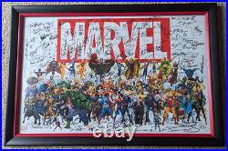 SIGNED 167x+ Marvel Comic Book Artist's Marvel Poster, 11, ready for display