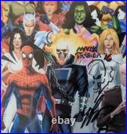 SIGNED 167x+ Marvel Comic Book Artist's Marvel Poster, 11, ready for display