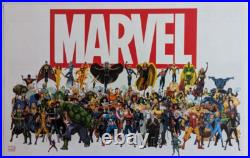 SIGNED 167x+ Marvel Comic Book Artist's Marvel Poster, 11, ready for display