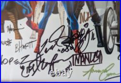 SIGNED 167x+ Marvel Comic Book Artist's Marvel Poster, 11, ready for display