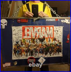 SIGNED 167x+ Marvel Comic Book Artist's Marvel Poster, 11, ready for display