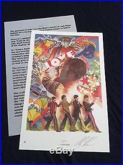 SIGNED Alex Ross Beatles Yellow Submarine Prints with Exclusive 8th Print + PHOTO