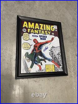 SIGNED Amazing Fantasy #15 16x20 Framed Poster Print with JSA COA