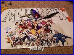 SIGNED By STAN LEE MUTANTS X-MEN #63 1989 22x34 Poster statue WOLVERINE Statue