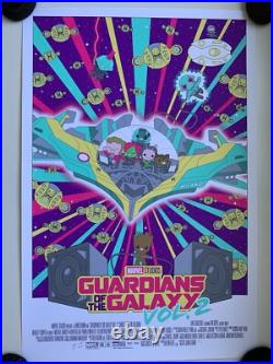SIGNED Mondo Guardians of the Galaxy Vol 2 Screen Print by 100% Soft XXX/275 SIGNED Mondo Guardians of the Galaxy Vol 2 Screen Print by 100% Soft XXX/275