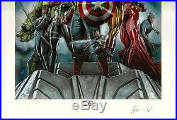 SIGNED Sideshow Exclusive Avengers Art Print Adi Granov #193/350 Hulk Iron Man