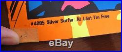 SILVER SURFER At Last I'm Free(1971) MARVEL THIRD EYE black light poster TE 4005
