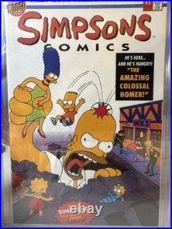 SIMPSONS COMICS #1 CGC 9.6 White Pages BONGO 1993 withPoster 1st Simpsons Comic