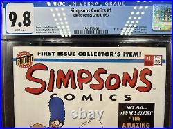 SIMPSONS COMICS #1 CGC 9.8 BONGO COMICS 7020 With Poster