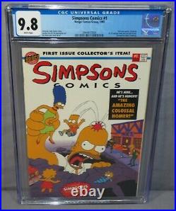 SIMPSONS COMICS #1 (with Pull-Out Poster) CGC 9.8 NM/MT Bongo Group 1993