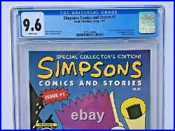 SIMPSONS COMICS & STORIES #1 CGC VERIFIED 9.6 WP 1993 Welsh with RARE POSTER