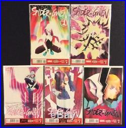 SPIDER-GWEN #1 5 & #0 34 Comic Books 2 FULL SERIES Variants +Promo Poster NM