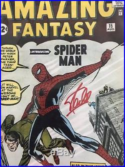SPIDER MAN Stan Lee Hand Autographed Signed Marvel Comic 8x12 Photo Legend COA
