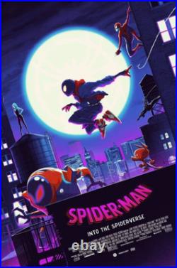 SPIDER-MAN into the spider-verse screen print art movie poster numbered mondo SPIDER-MAN into the spider-verse screen print art movie poster numbered mondo