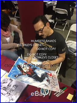 STAN LEE/HUMBERTO RAMOS Signed SPIDER-STAN(Spider-Man) Art Print 19x13 JSA COA