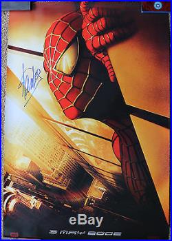 STAN LEE SIGNED AUTOGRAPH SPIDERMAN TWIN TOWERS ORGINAL 27x40 DS POSTER MARVEL