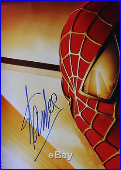 STAN LEE SIGNED AUTOGRAPH SPIDERMAN TWIN TOWERS ORGINAL 27x40 DS POSTER MARVEL