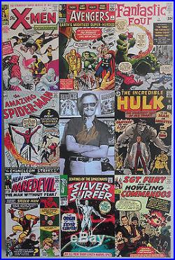 STAN LEE Signed Huge 20x30 Canvas Art AMAZING SPIDER-MAN 1 X-Men AVENGERS Hulk