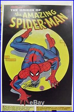 STAN LEE signed 1980 AMAZING SPIDER-MAN Coca-Cola poster. Alex SAVIUK & HUNT art