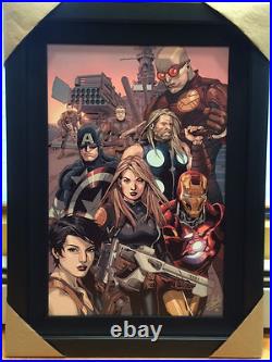 STAN LEE signed AVENGERS Marvel ORIGINAL COMIC Artwork THOR IRON MAN ANT fr