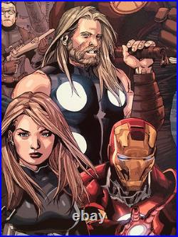 STAN LEE signed AVENGERS Marvel ORIGINAL COMIC Artwork THOR IRON MAN ANT fr
