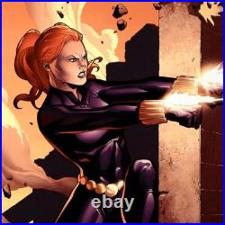 STAN LEE signed BLACK WIDOW Marvel ORIGINAL COMIC Artwork CANVAS AVENGERS COA STAN LEE signed BLACK WIDOW Marvel ORIGINAL COMIC Artwork CANVAS AVENGERS COA