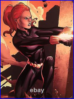 STAN LEE signed BLACK WIDOW Marvel ORIGINAL COMIC Artwork CANVAS AVENGERS COA