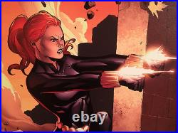 STAN LEE signed BLACK WIDOW Marvel ORIGINAL COMIC Artwork CANVAS AVENGERS COA