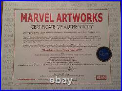 STAN LEE signed BLACK WIDOW Marvel ORIGINAL COMIC Artwork CANVAS AVENGERS COA