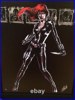 STAN LEE signed BLACK WIDOW Marvel ORIGINAL COMIC Artwork Dell'otto AVENGERS