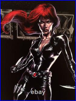 STAN LEE signed BLACK WIDOW Marvel ORIGINAL COMIC Artwork Dell'otto AVENGERS